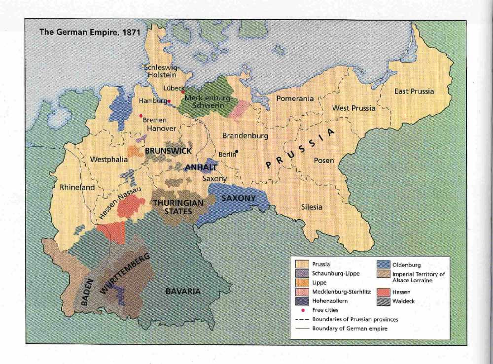 Map Of German Empire 1871